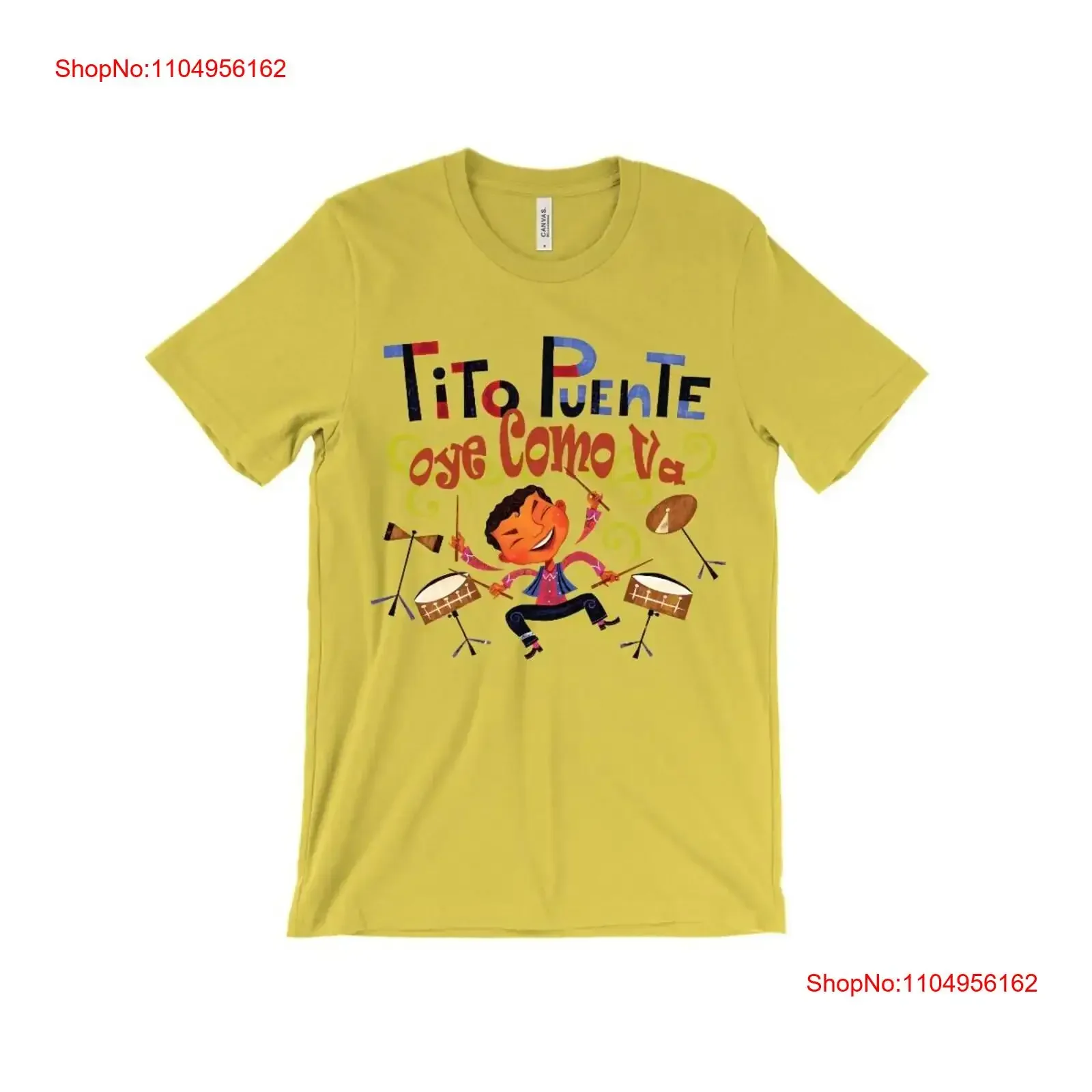 Camiseta Tito Puente Oye Como Va Fania Records alma latina español Harlem Salsa música vintage ropa de calle lavada gráfico
