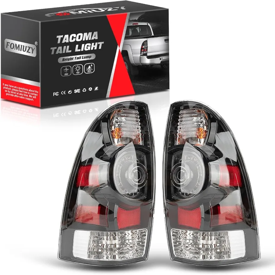 

Tail Light Assembly Fit Tacoma 20052015 Rear Black LED Taillight with Backup Lamp Lens Cover for Left Driver and Right Passeng