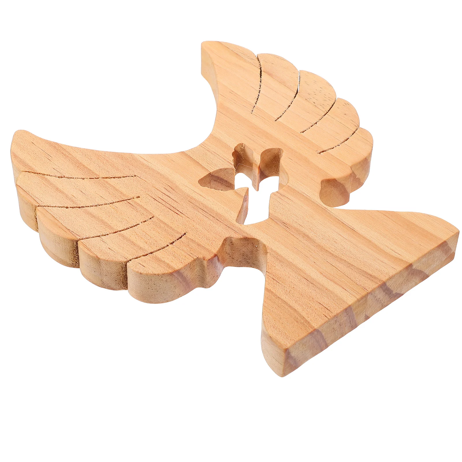 

Christening Gift Lovely Angel Wooden Figurine Indoor Statue Decoration Girl Boy Baptism Present Home Ornaments Elegant Sculpture