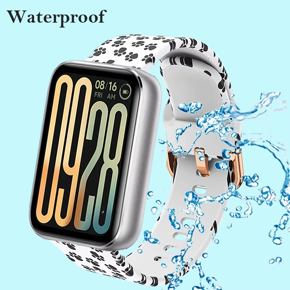 

Watch strap for Xiaomi 9 Pro Printed Pattern Silicone Band for Xiaomi 8 Pro 9 Pro Men Women Printed Classic Buckle Sports strap