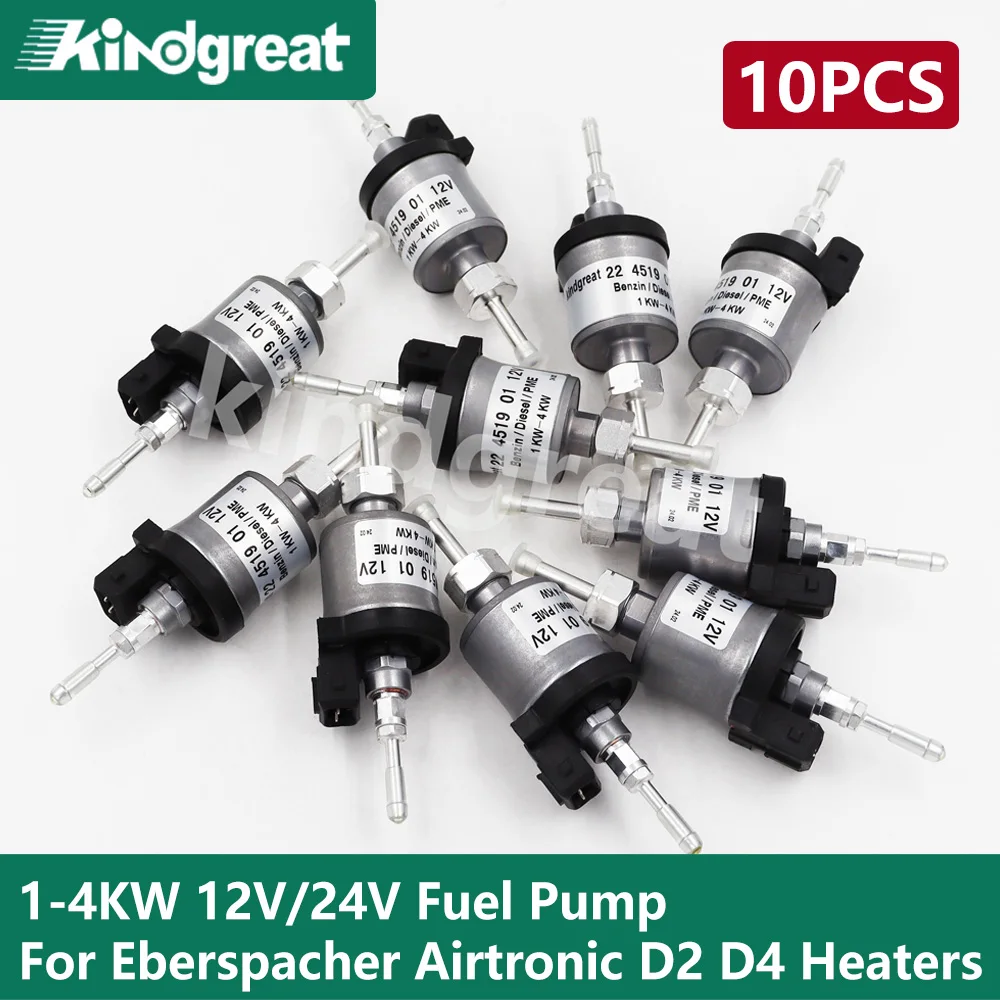 10PCS/Lot Electric Fuel Pump Oil Metering Pump 1-4KW 12/24V For Eberspacher Airtronic D2 D4 Diesel Air Heaters 22451801 22451901