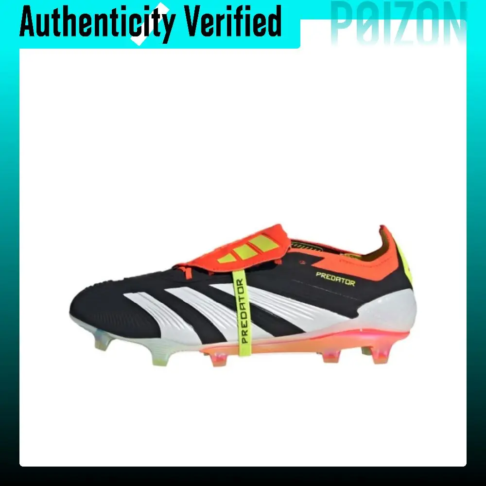 Adidas PREDATOR ELITE Soccer Shoes Unisex Low Top Black Orange Yellow IE1809