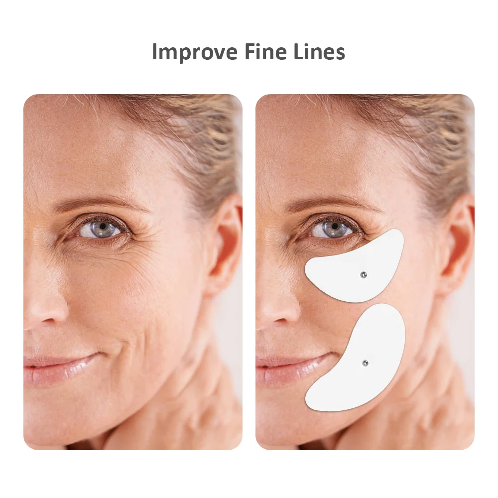 Coussinets d'électrodes de stimulateur musculaire Tens EMS, coussinets de remplacement en tissu, Lifting du visage, masseur du visage, Acupuncture numérique Tens