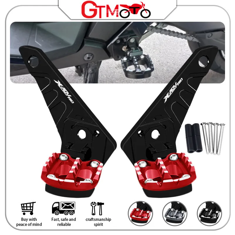 

2023 X-ADV Motorcycle CNC Rear Pedal Foot Stand Folding Footrests Passenger FootPegs For HONDA XADV 750 xadv750 2021 2022 2023