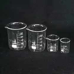 Bécher à forme basse en verre borosilicate, matériel de laboratoire de chimie, 5ml/10ml/25ml/50ml/100ml/150ml/200ml