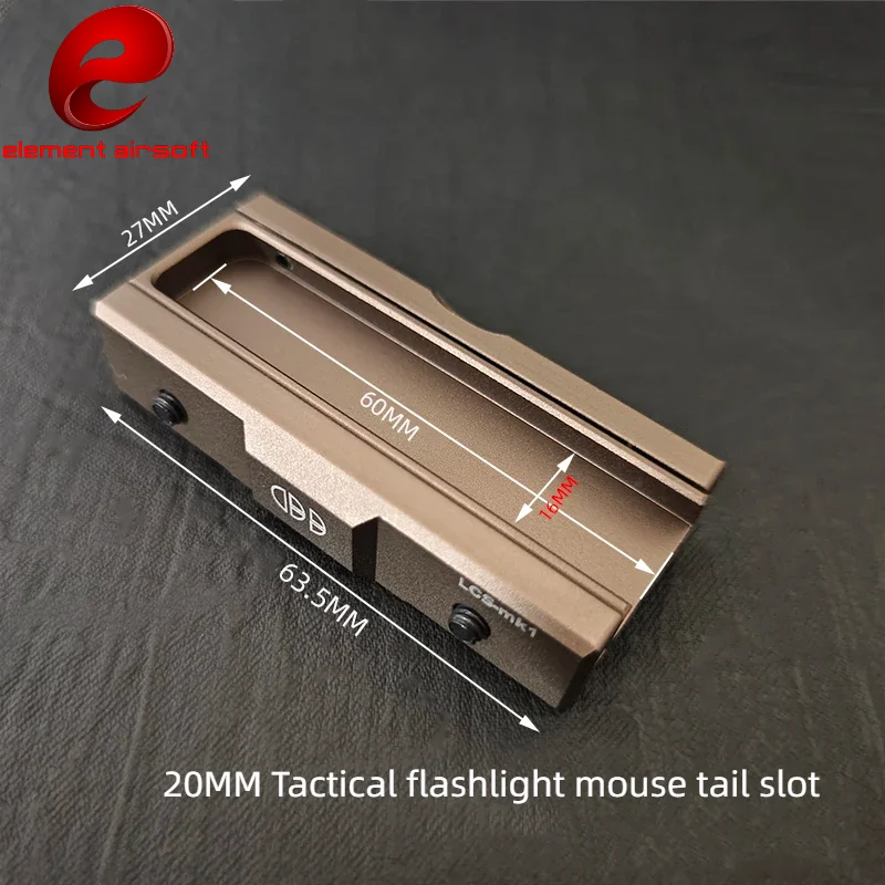 PEQ15 Metal Tactical Mouse Tail Switch Slot Is Applicable to Tactical Flashlight or 20mm Guide Rail Air Gun BK/DE/FG/Grey