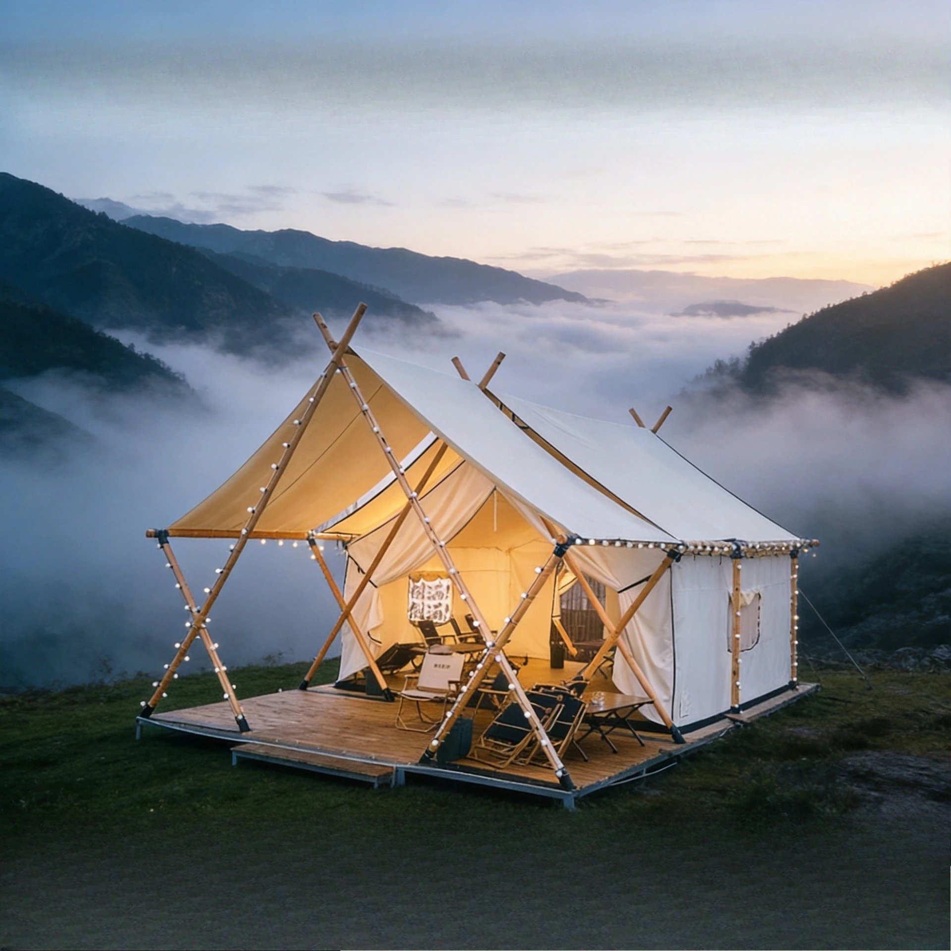 Outdoor Camp Tent Hotel Wild Luxury Camping B & B Resort Scenic Area Double-layer Windproof Professional Accommodation Tent