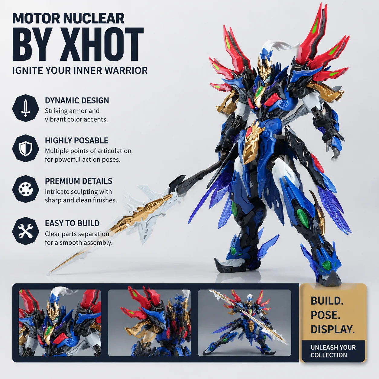 Motor Nuclear Bv-Xh01 Xiangyu Mecha Model Star Armor Soul General Assemble Movable Action Figure Collectible Robot Toy Gift