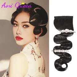 Synthetic Retro Hand-pushed Bangs Ripple Wig Piece Republic Of China Cheongsam Hairstyle Hair Accessories Styling Bridal Hair