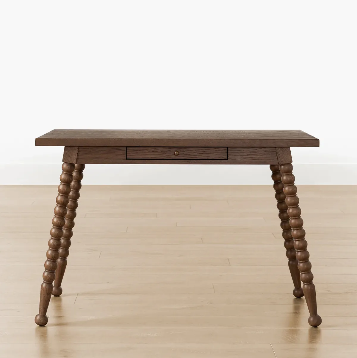 

&u Retro Distressed Solid Wood Desk Simple Roman Column Wabi-Sabi Modern Writing Table Durable Bedroom Dresser for Entry