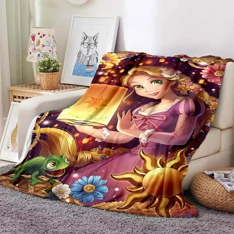 Disney Rapunzel Princess Printed Blanket Children Adult Blanket Soft and Warm Bedding for Bed Sofa Outdoor Travel Cover Blanket