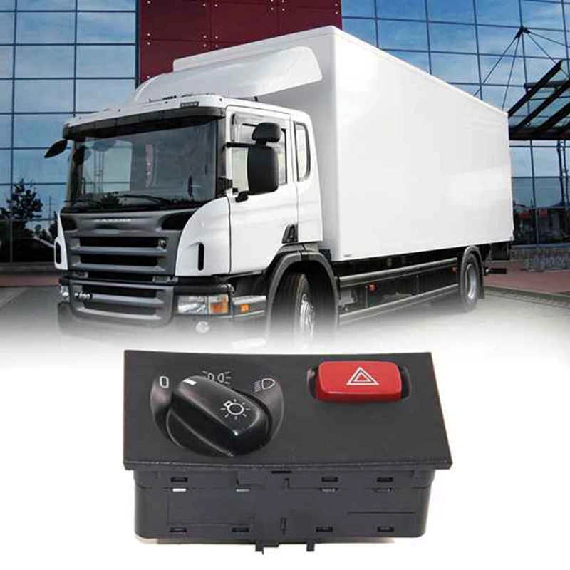 1540673 Headlights Alert Switch Black Accessories Kits For SCANIA P G R T - Series Truck F K N