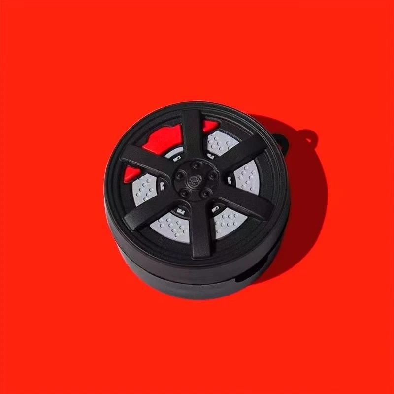 3D Car Wheel Rim Case for Samsung Galaxy Buds 4,Caliper Design Shockproof Protective Cover with Keychain for Buds 4 Pro Earphone