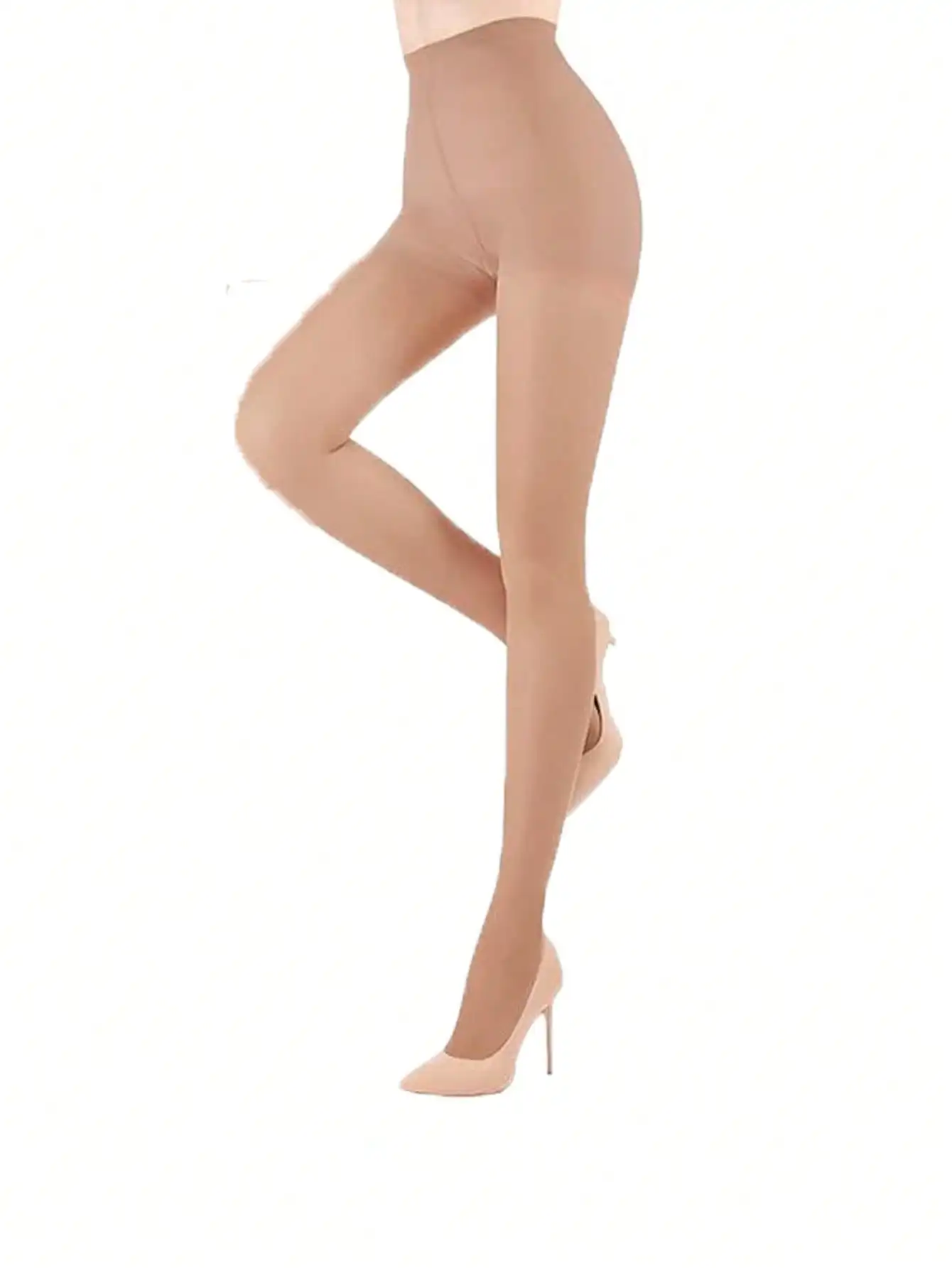 Two-Pack classic Solid Color Fashion Sexy High Waist Versatile women's super elastic bottom slim pantyhose image 6
