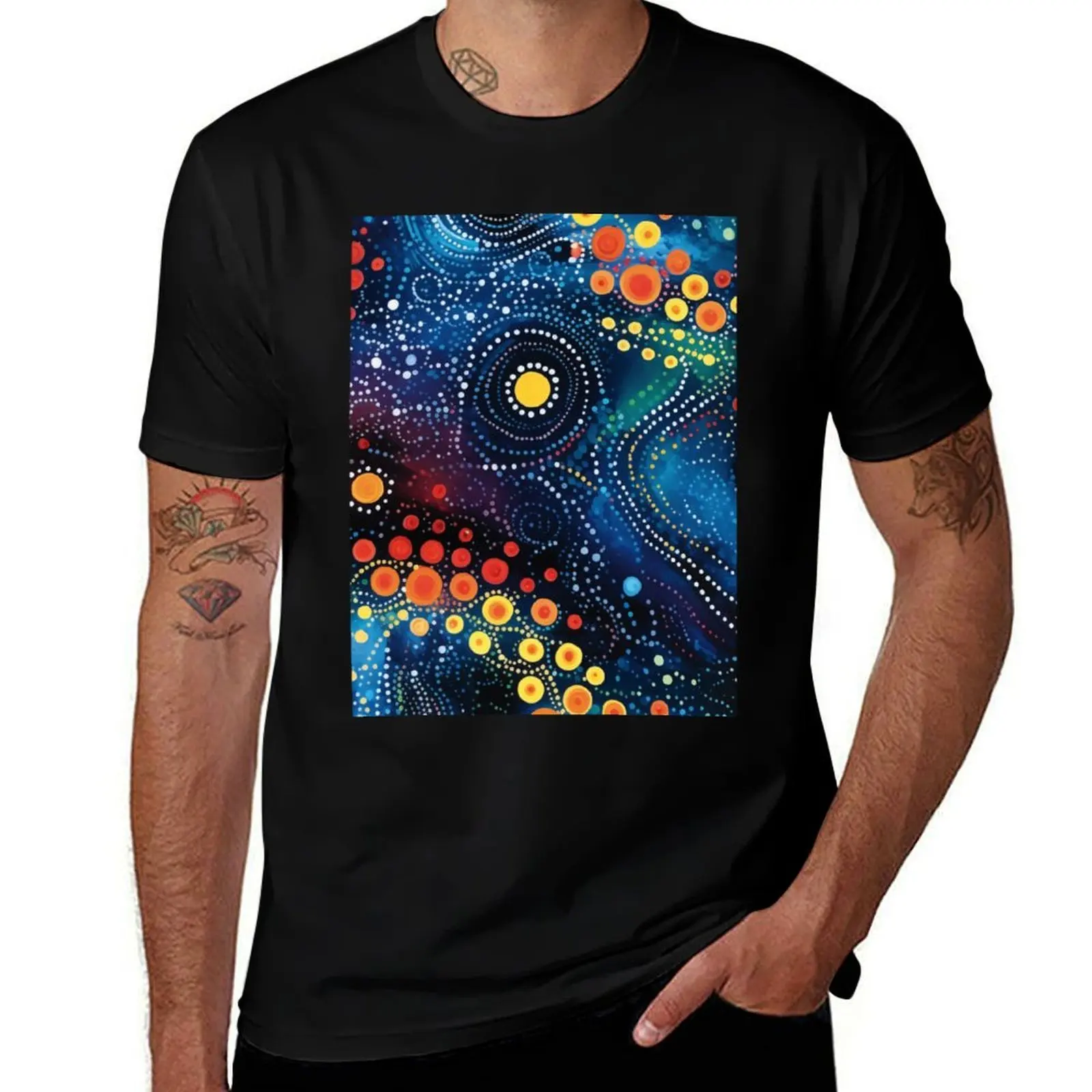 Aboriginal-dotted-Art-06 T-Shirt Lightweight Gym Training T-Shirt
