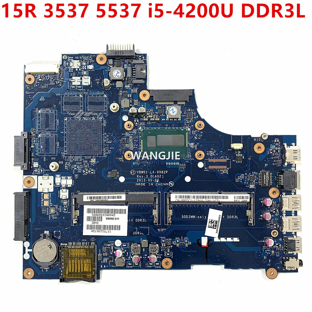 

Материнская плата для ноутбука Dell Inspiron 15R 3537 5537 00GCY 000GCY CN-000GCY W i5-4200U VBW01 LA-9982P, 100% тестирование