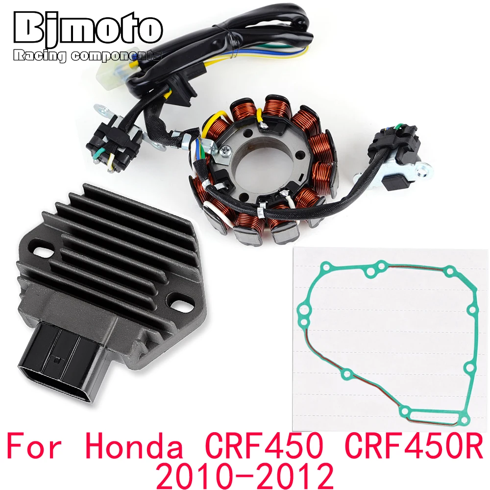 

CRF450R 2012 Engine Stator Coil+Voltage Regulator rectifier For Honda CRF450 CRF450R 2010-2012 With Gasket CRF-450 CRF-450R