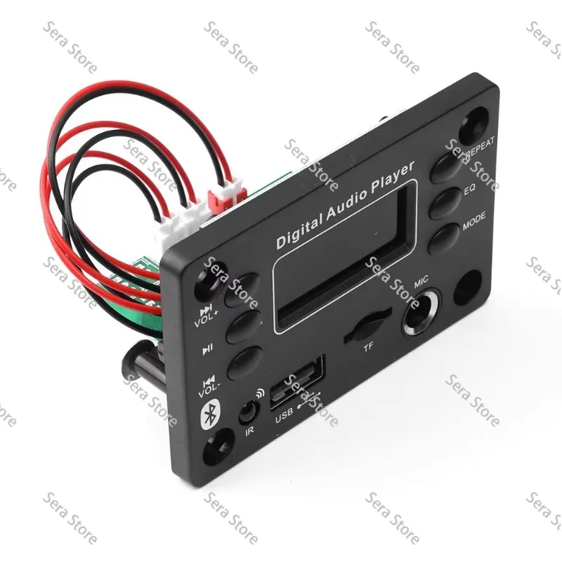 MP3 Decoder Board Power Amplifier Board 2 * 25W Bluetooth Module Car Audio Main Board Microphone Socket with Radio Function