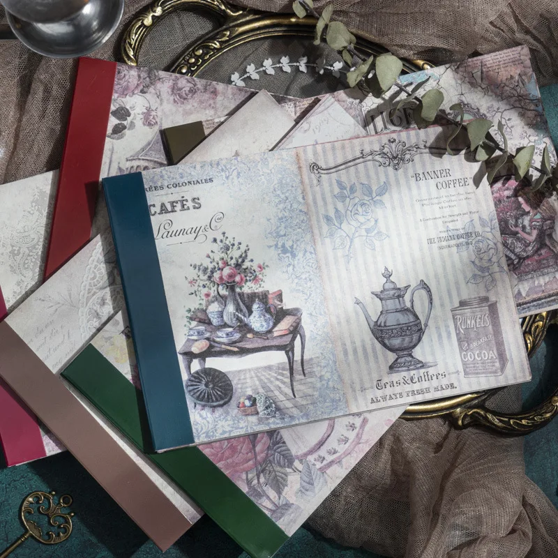 30pcs Vintage Large size Decorative paper Diy Diary Album Scrapbooking Background paper handmade Craft Supplies Collage material
