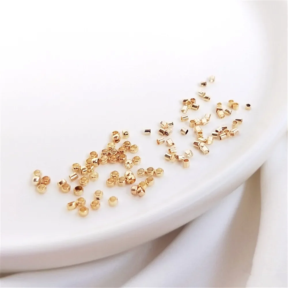 14K plated gold Positioning pipe positioning bead DIY manual fixed wire fishing line bracelet necklace ending buckle