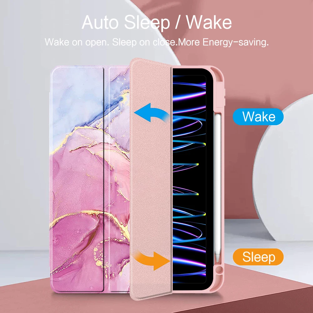 Case For iPad Pro 11 1st 2nd 3rd 4th Gen Clear Back Cover With Pencil Holder For iPad Pro 11 2020 2021 2022 Hard Acrylic Cover