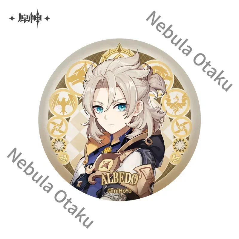 Genshin Impact Mondstadt Series Lohen Prune Character Badge Tinplate Badges Cosplay Official Legal Copy Exquisite Gifts Anime
