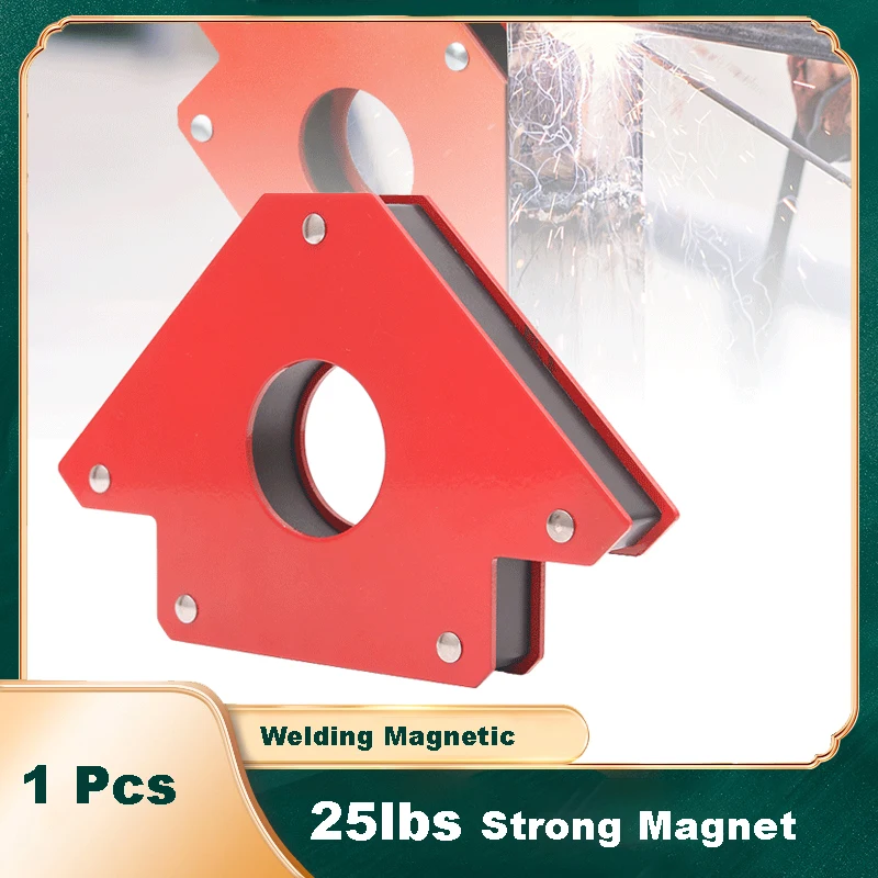 

1 Pcs 25lbs Square Welded Holder Welding Magnetic Holder Strong Magnet Angle Arrow Soldering Locator Magnet Welding