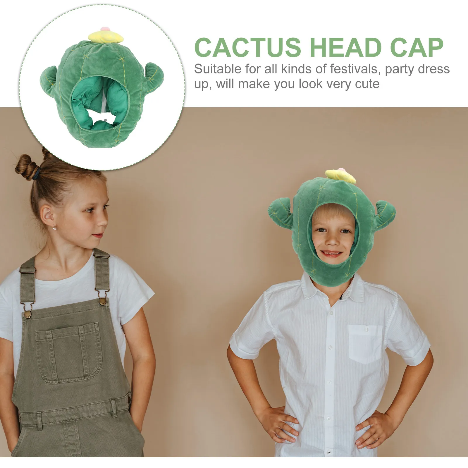 1 Pezzo Cappello a Forma di Cactus, Creativo e Divertente, per Spettacoli Teatrali, Morbido e Confortevole, Cappello per Cosplay, Accessorio per Feste