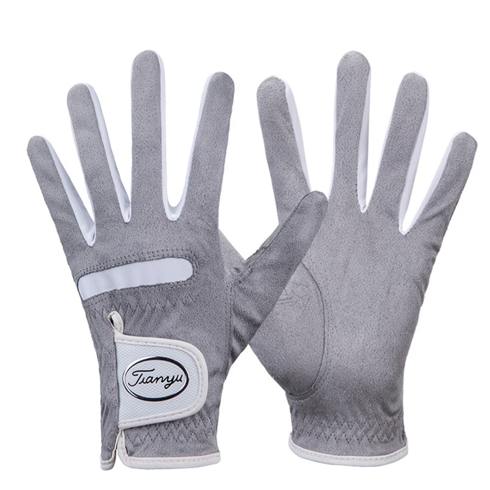 Microfiber Fabric Golf Gloves for Men, Left Light Hand, Soft, Breathable, Non Slip, Pure Sheepskin, Anti-slip Granules