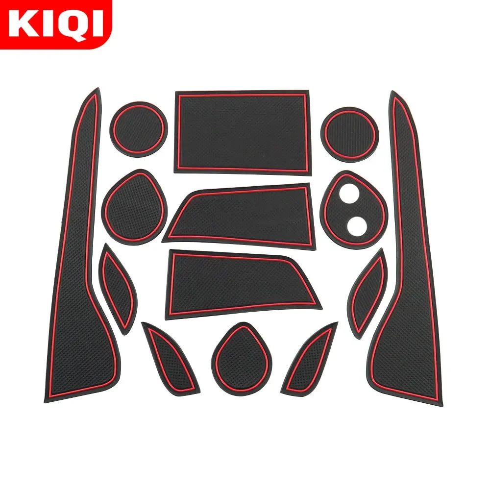 KIQI Car Anti Slip Gate Slot Pad Mat Non-slip Door Groove Mats for Toyota C-HR Chr C HR 2016 2017 2018 2019 2020 Accessories