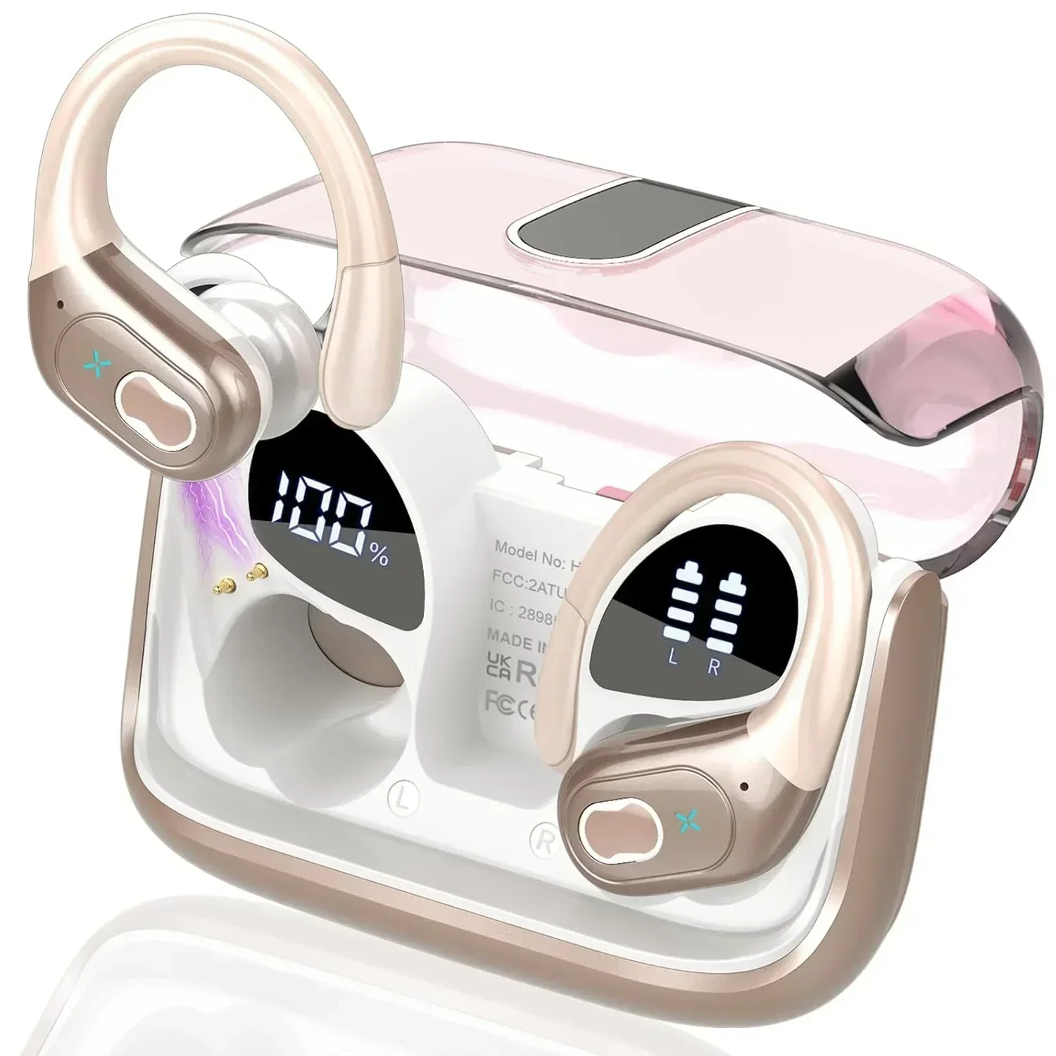 

Беспроводные наушники 5,4, кнопка управления, спортивные водонепроницаемые Bluetooth-наушники IP7, стерео наушники с глубокими басами, ENC, микрофон с шумоподавлением