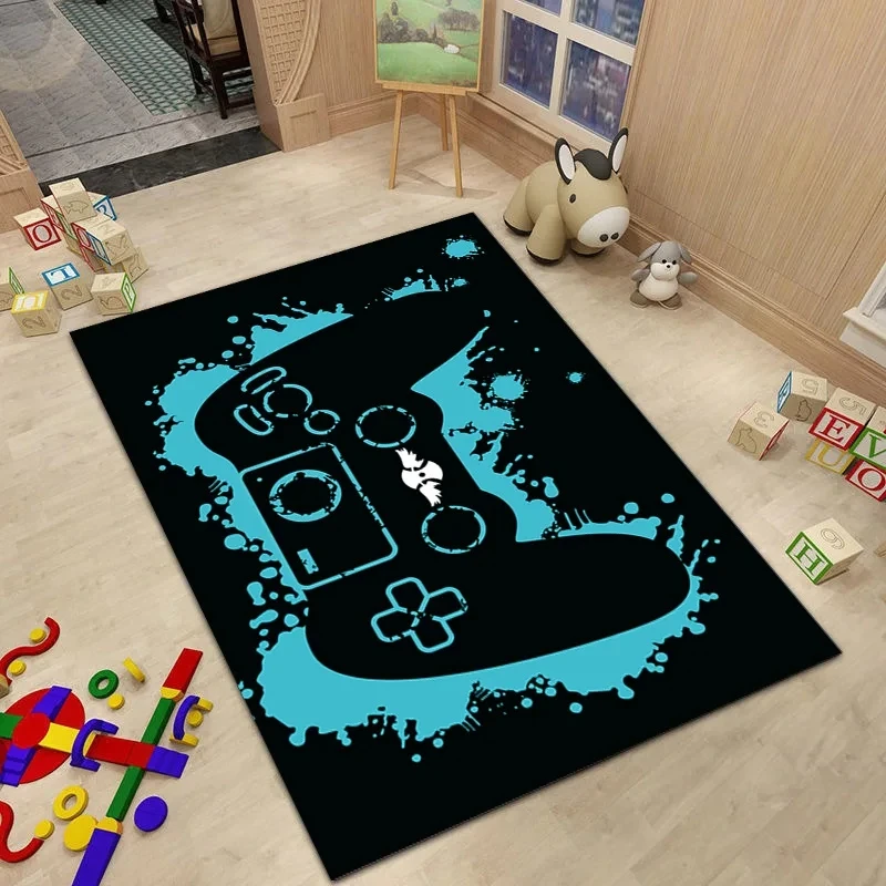 3D Game Carpet for Living Room Gamer Controller Children\'s Toilet and Bathroom Rugs Soft Sofa Bedroom Bedside Home Decoration