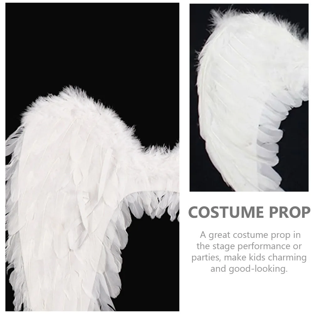 Angel Plume Wing Christmas Halloween Stage Performance Costume Kids Gift Lightweight Comfortable Elegance Decorative