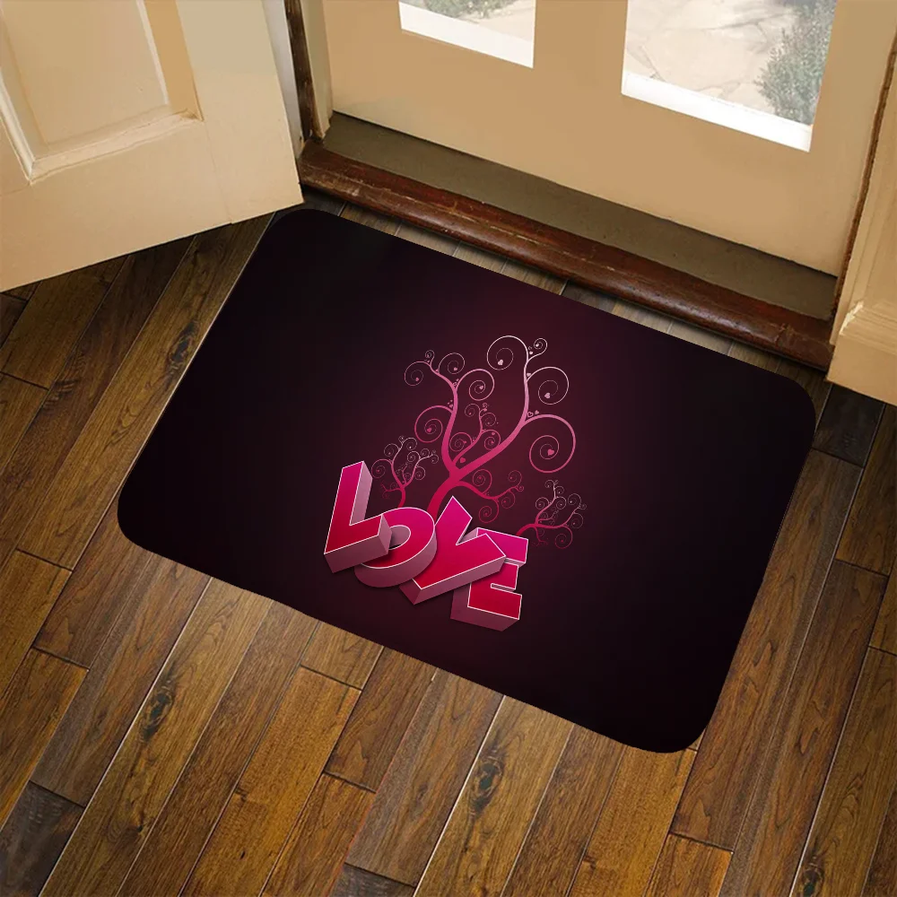 

Love Floor Mats House Entrance Mat Bedrooom Carpet for Kitchen Rugs Super Absorbent Bathroom Rug Entrance Door Doormat Balcony