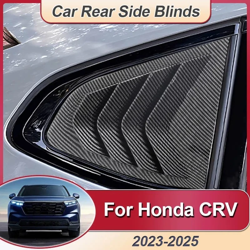

For Honda CRV CR-V 2023 2024 2025 Car Window Side ABS Shutter Triangle Rear Louver Window Blinds Conversion Auto Trims Stickers