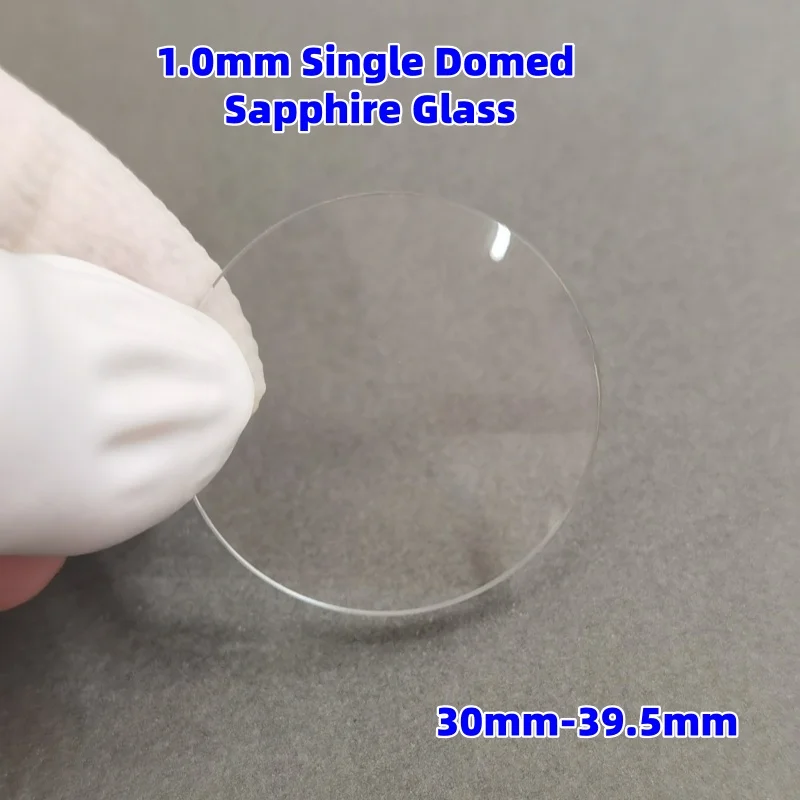 1.0mm Single Domed Sapphire Watch Glass 30mm-39.5mm for Watch Repair YZC1000