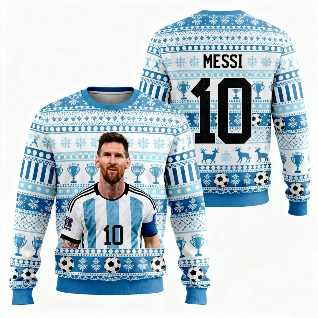 

Толстовки в рождественском стиле Месси Футбольная майка No. Осенние толстовки Y2K, детские толстовки, мужские и женские толстовки