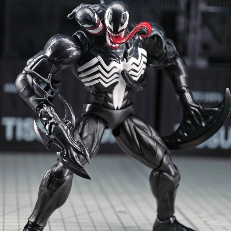 Marvel 1/12 Venom Kunststoff-Montagemodellbausatz, Action-Gelenkfiguren, Anime-Spielzeug, kommt mit Zubehör, Heimdekoration, Jungengeschenk