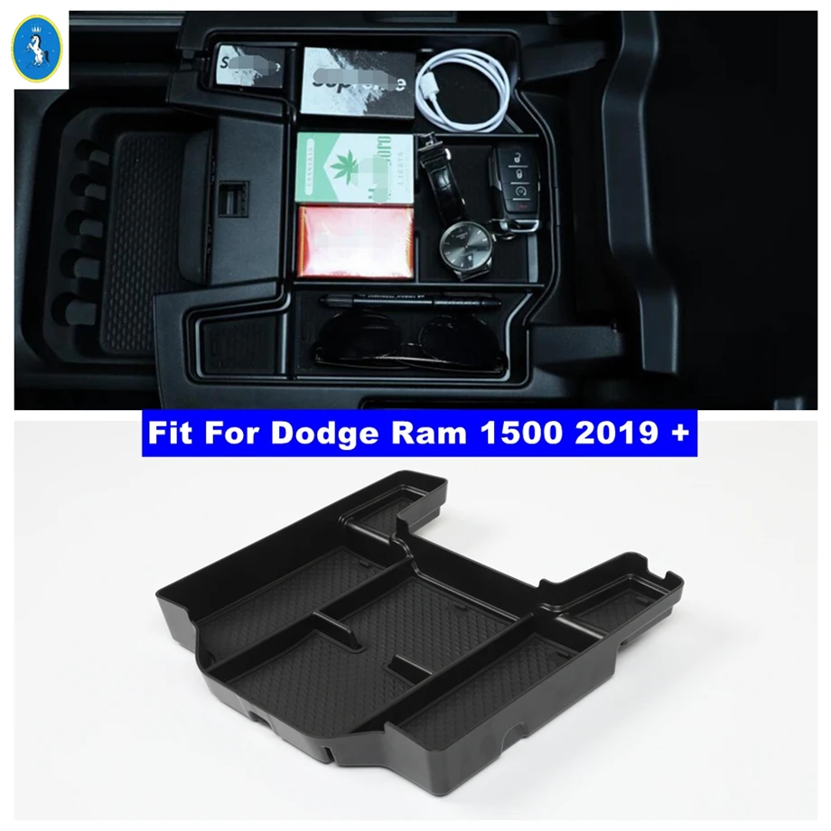 

Car Central Armrest Storage Box Plate Pallet Container Phone Tray Decor Accessories Cover Kit Fit For Dodge Ram 1500 2019 - 2025