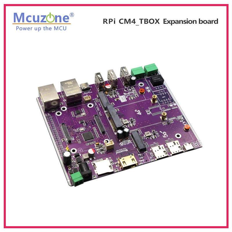 Raspberry Pi CM4_TBOX Expansion board 5G 4G LTE NVME SSD PCIE M.2 RS485 CAN Industrial level case openMPTCP OPENWRT Ubuntu