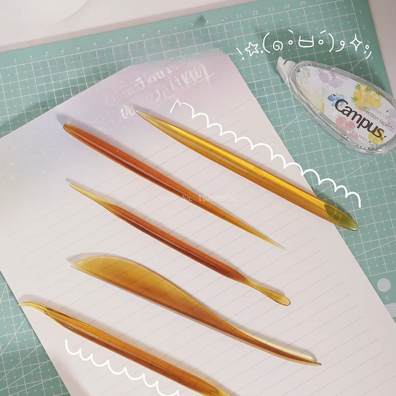 5 Pieces/set of Amber Color Doll Making Tools Handwork Making Ultra Light Clay Stone Plastic Animation Character Auxiliary Tools