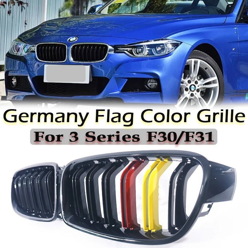 

Gloss Black Germany Flag M Color Grille ABS Kidney Grill For BMW 3 Series F30 F31 F35 2012-2019 320i 328i 330i 340i Accessories
