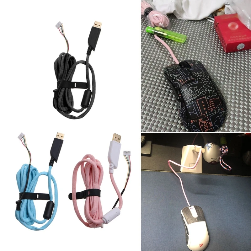 For Keyboard Mouse Replacement Cable Umbrella Rope Mouse Cables Soft Durable Wire for ZOWIE EC1-A EC1-B FK1 FK2 EC1-B