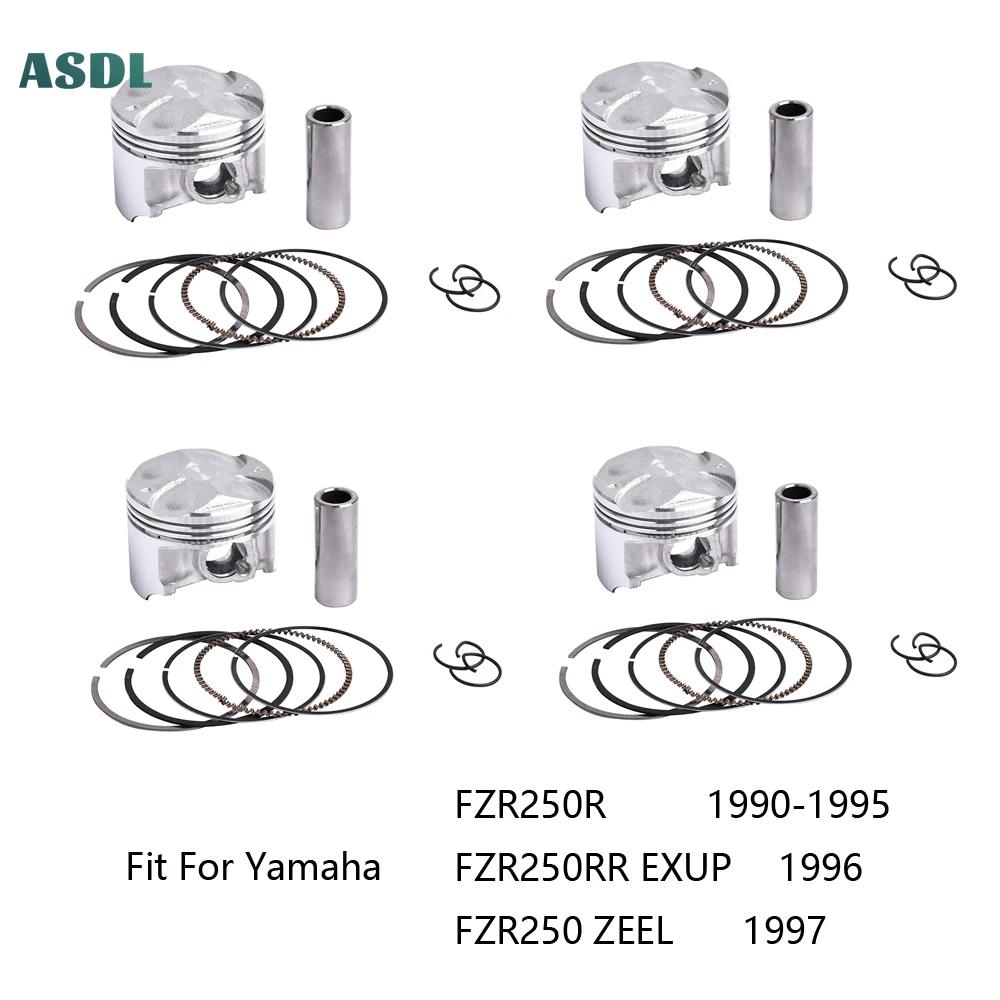 

48mm 48.25mm 48.5mm STD +25 +50 0.25 0.5 Motorcycle Cylinder Engine Piston Rings For Yamaha FZR250R 1990-1995 FZR250 FZR 250 3LN