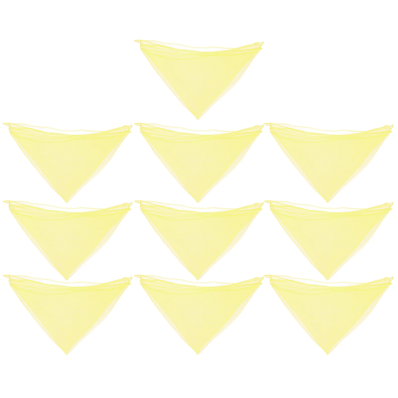 

10 Pcs Silk Silk Scarf Solid Color Chiffon Handkerchief Lightweight Women Dance Accessories Toy Instrument