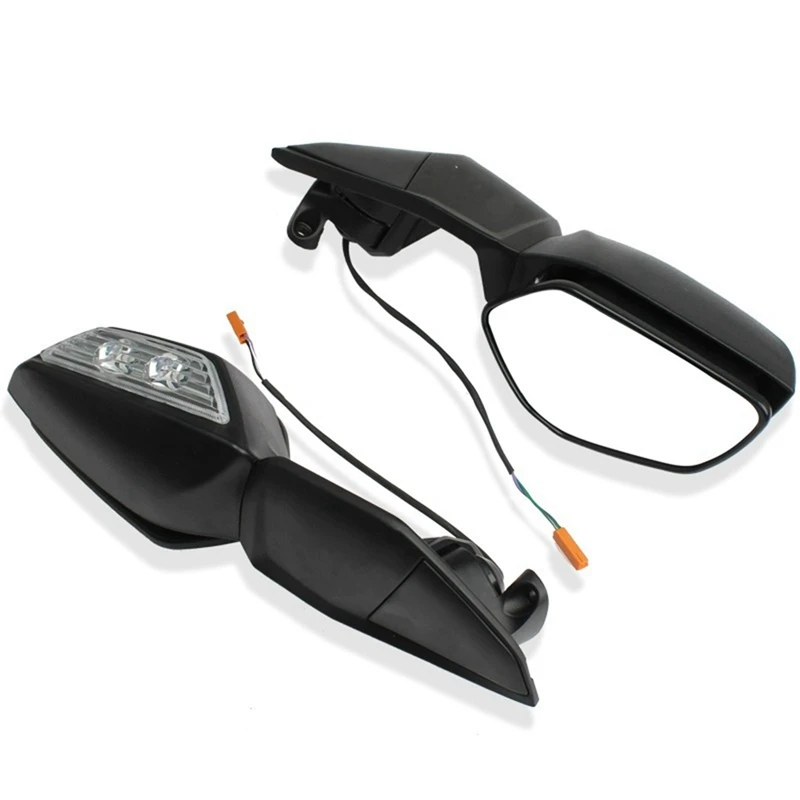 B-M Rear View Mirrors For Kawasaki H2 NINJA 400 ZX4R ZX10R ZX 10R 2016-2020 Motorcycle LED Turn Signal Light Mirrors