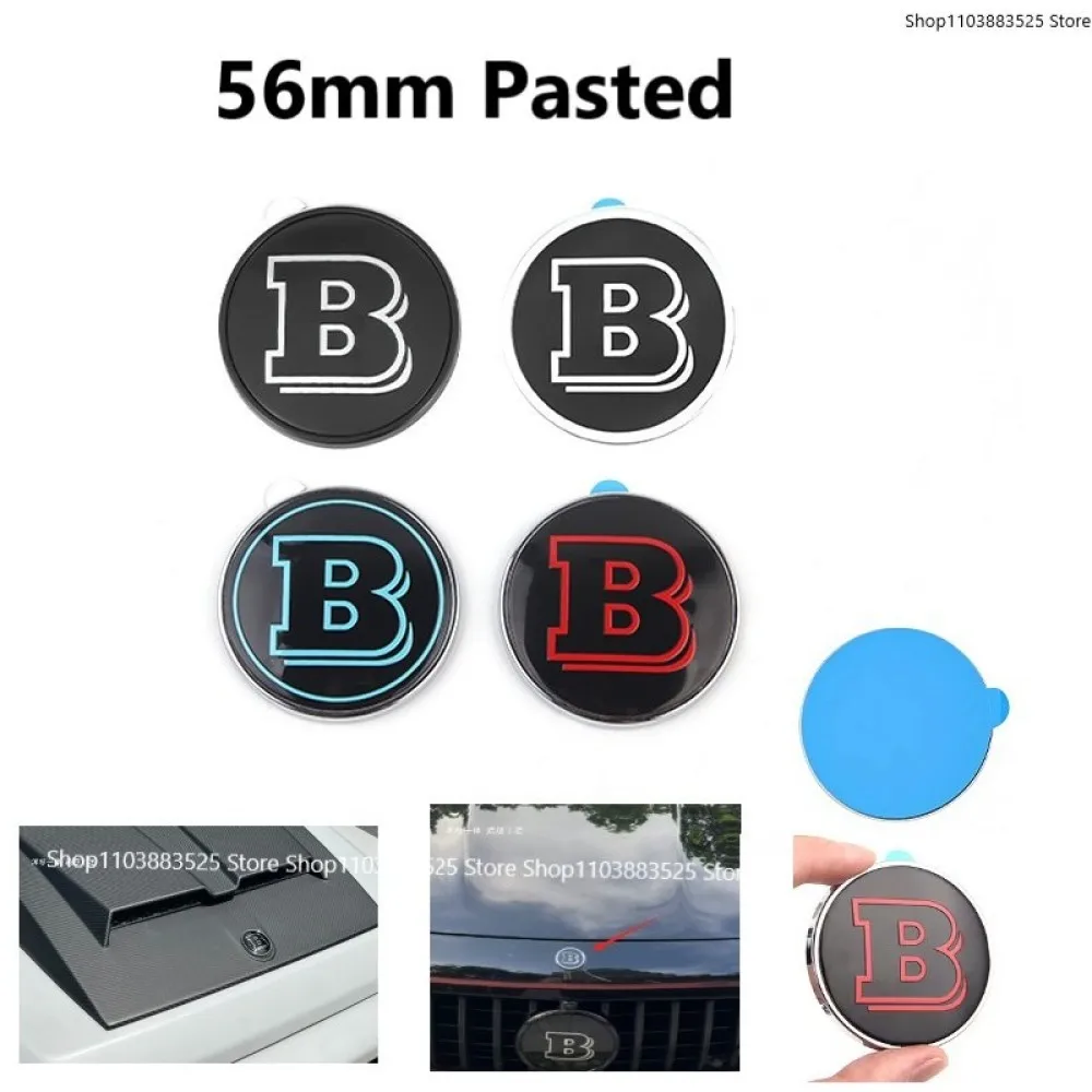 

56 мм с логотипом Brabus B для автомобиля Vito V class, логотип капота двигателя или задний багажник, значок Emblecm, аксессуары для модификации логотипа