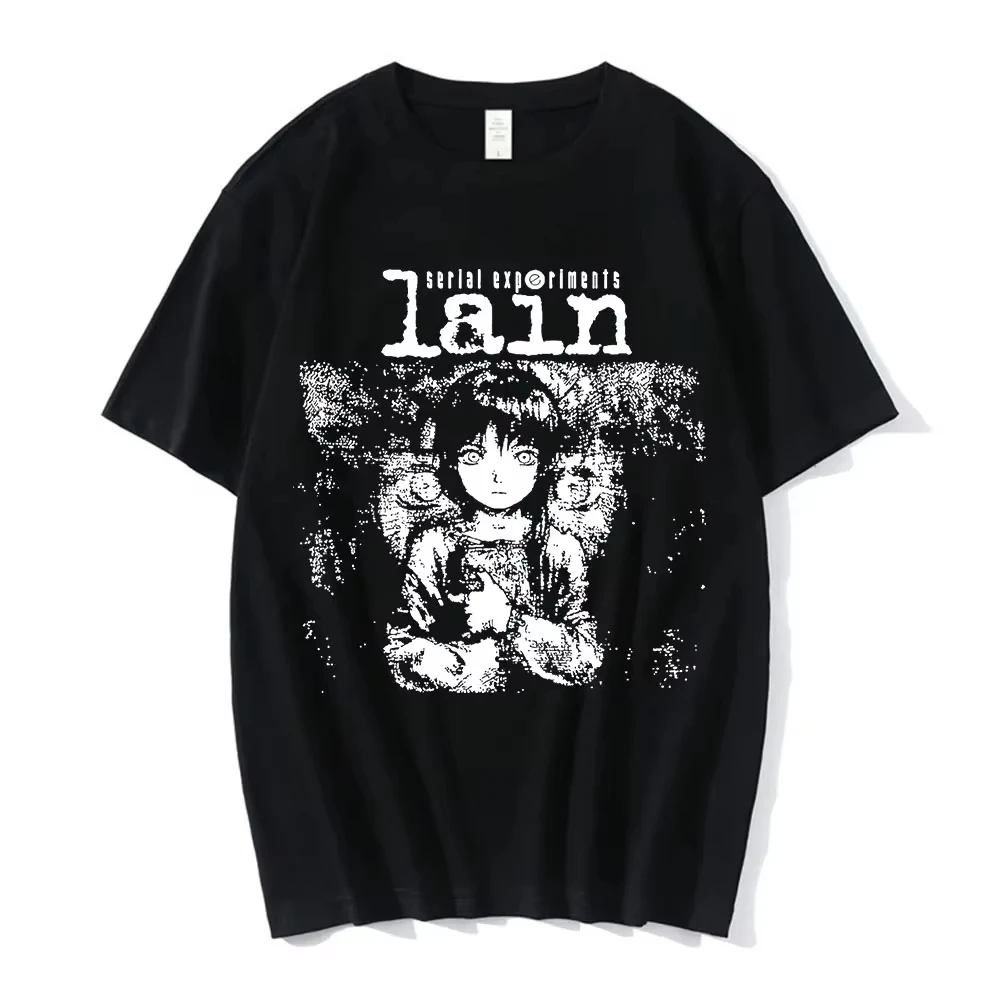 2026Anime Serial Experiments Lain T-Shirt Men Women Graphic T Shirts Unisex Iwakura Manga Girl Sci Fi Short Sleeve Tee Tops