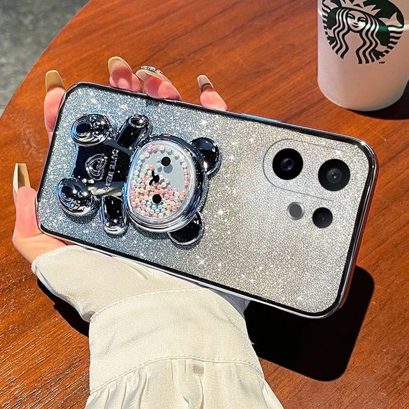 

For VIVO X200 FE 5G Case Bling Silicone Shockproof Bracket Support Shell For VIVO X200 Pro Mini Back Cover