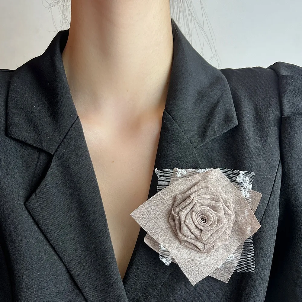 بروش زهور كبيرة للنساء ، دبابيس ديكور رومانسية ، الصدر الأنيق ، هدية فرنسية ، 8 *